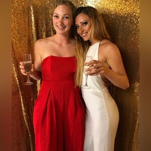 Stunning Strapless red pantsuit